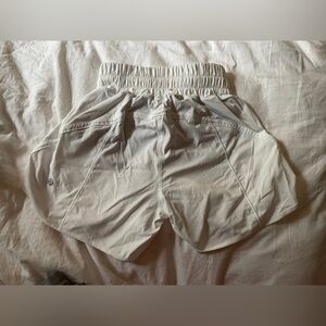 white lululemon shorts